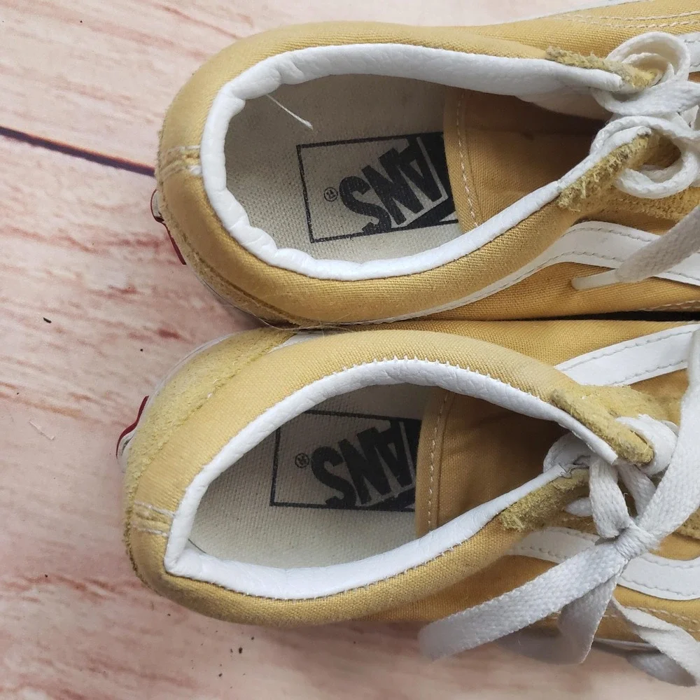 Vans Shoes Womens Size‎ 5 Yellow Old Skool Skate Sneakers Low Top Canvas Suede